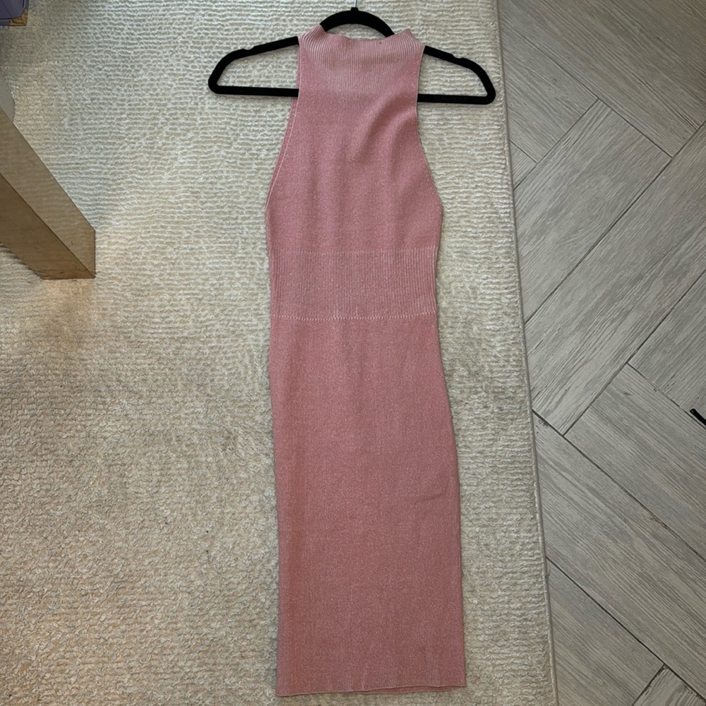 RONNY KOBO mock neck knee length dress size small